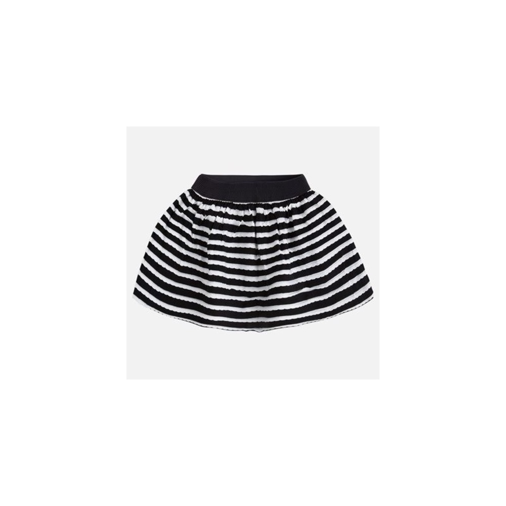 Mayoral Black and White Striped Kids Skirt